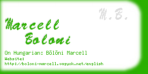 marcell boloni business card